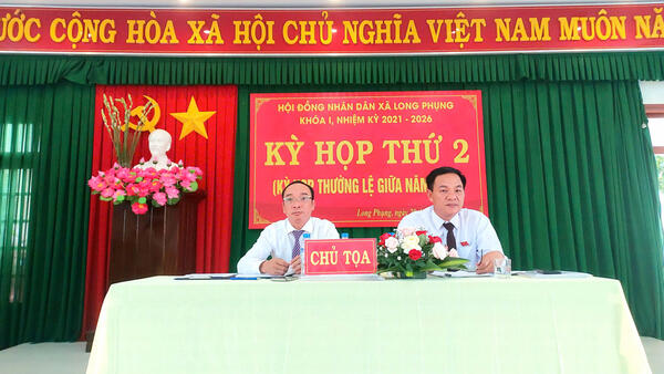 HĐND xã Long Phụng tổ chức kỳ họp thứ 2 (kỳ họp thường lệ giữa năm 2025) khóa I, nhiệm kỳ 2021-2026
