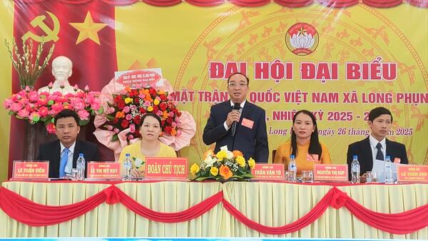 Khai mạc phiên thứ nhất Đại hội đại biểu MTTQ Việt Nam xã Long Phụng lần thứ I, nhiệm kỳ 2025-2030